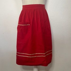 Vintage one pocket tie back Christmas inspired apron.